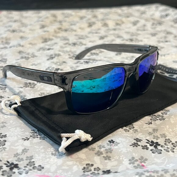 Oakley Sunglasses Holbrook Clear Feame Jade Iridium Prizm Polarized 9102 - Picture 4 of 16